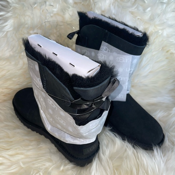 UGG Women's' Bailey Bow II Boot, Black - Picture 8 of 11
